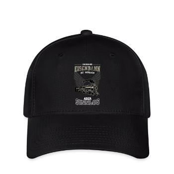 Eisenbahn Leben sinnlos - Geschenk - Flexfit Cap - Schwarz - Vorne
