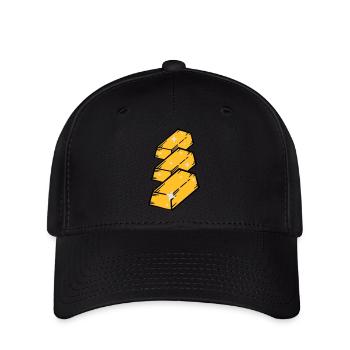 gold_po3 - Flexfit Cap - Schwarz - Vorne