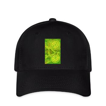 Fixie / Fahrrad NEON - Flexfit Cap - Schwarz - Vorne