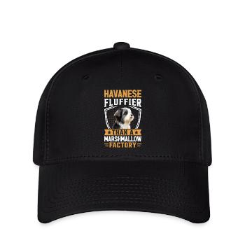 Havanese Fluffier than a Marshmallow Factory - Flexfit Cap - black - Front