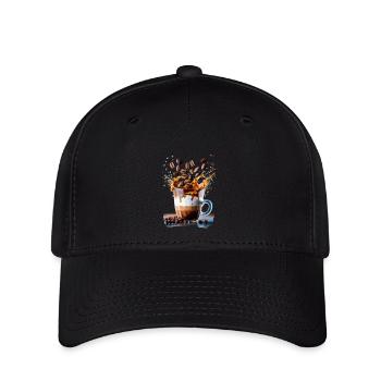 CAFÉ - Flexfit Cap - Schwarz - Vorne
