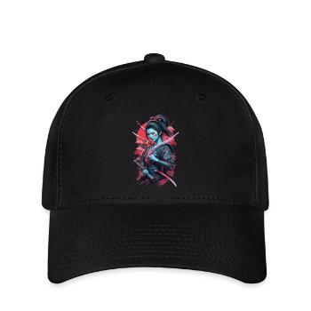 Japanese Katana Woman - Flexfit Cap - black - Front