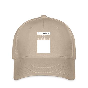 Guestbook 60th Birthday Signature T-shirt - Flexfit Cap - khaki - Front