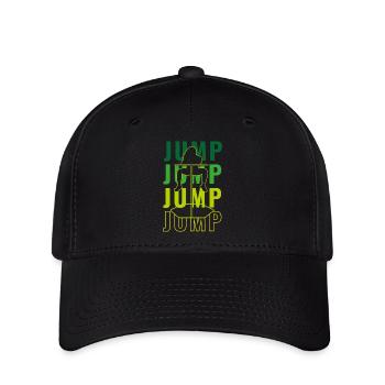 Jump Jump Jump - Jumping Fitness, ein Trendsport - Flexfit Cap - Schwarz - Vorne