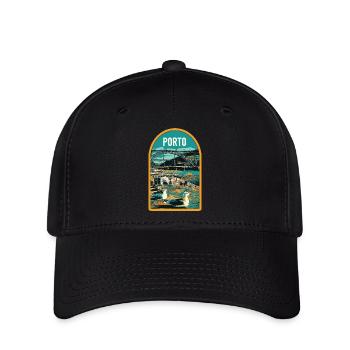 Porto, Douro & Pont D. Luis: Illustration - Casquette Flexfit - noir - Devant