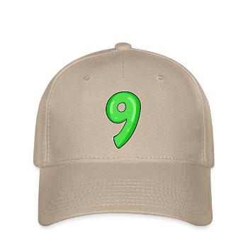 Number 9 - Nine - 9 Motif - Flexfit Cap - khaki - Front