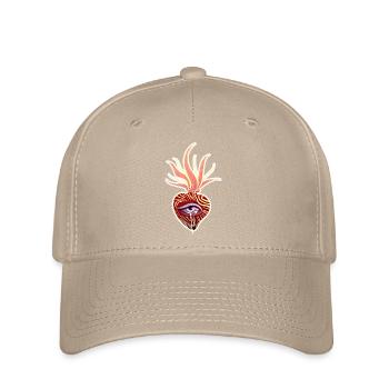 Sacred heart - Flexfit Cap - khaki - Front