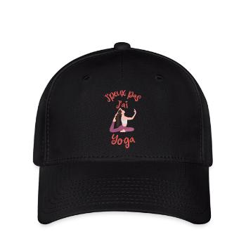 Exercices de yoga - Casquette Flexfit - noir - Devant
