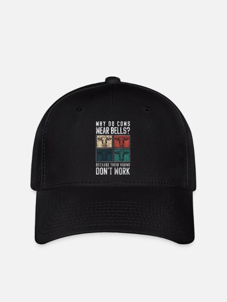 Rind Kuhflecken - Flexfit Cap - Schwarz