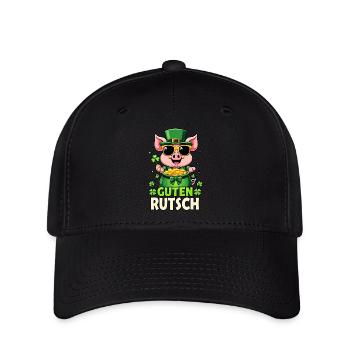 Guten Rutsch - Glücksschwein Silvester - Flexfit Cap - Schwarz - Vorne