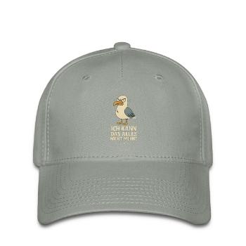 Funny Seagull with Meme Saying Gen z - Flexfit Cap - green-grey - Front