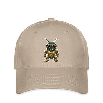 Cricket Guardian Steampunk Rüstung Goldene Messing - Flexfit Cap - Khaki - Vorne