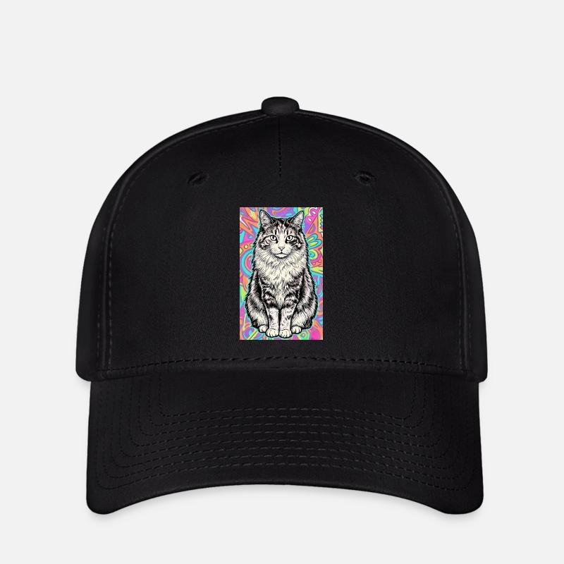 Katze - Flexfit Cap - Schwarz