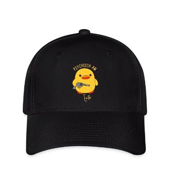Psychisch am Ente - Flexfit Cap - Schwarz - Vorne