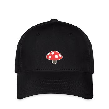 Rot Pilz - Flexfit Cap - Schwarz - Vorne