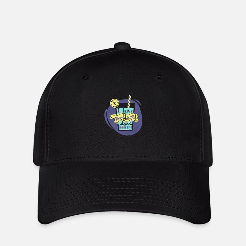 I have mixed drinks about feelings - Flexfit Cap - black