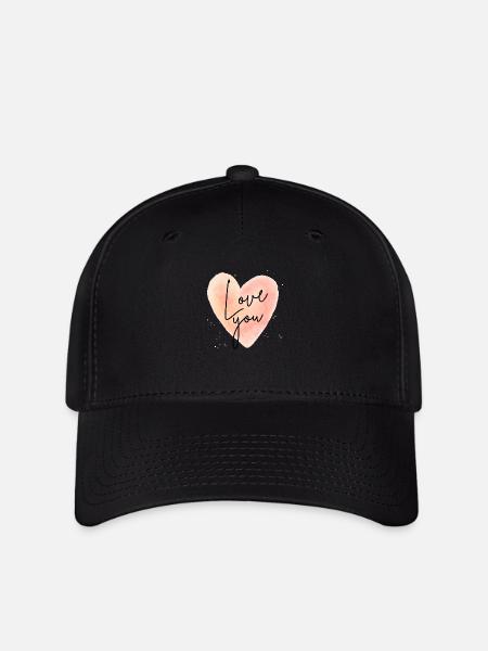 Love you - Flexfit Cap - Schwarz