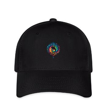 Walhai Tie Dye - Flexfit Cap - Schwarz - Vorne