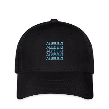 Alessio als Vorname - Flexfit Cap - Schwarz - Vorne