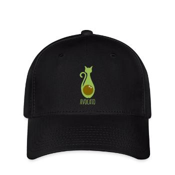 Avocato - Katze - Avocado - Avokatze - Flexfit Cap - Schwarz - Vorne