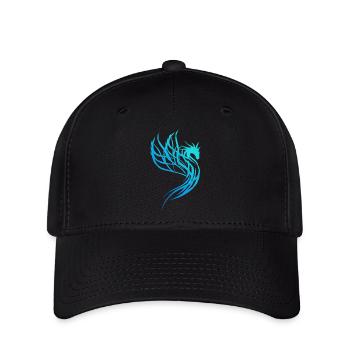 Blauer Wasser-Drache - Flexfit Cap - Schwarz - Vorne