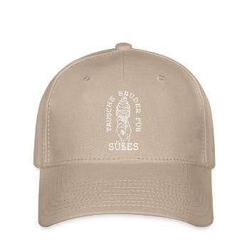 Lustig Süßigkeiten Statement Eis Nachspeise - Flexfit Cap - Khaki - Vorne