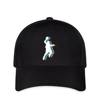 Basketball Basketballer - Flexfit Cap - Schwarz - Vorne