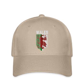 Drapeau du Pays de Galles, fierté galloise - Casquette Flexfit - kaki - Devant