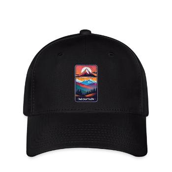 Berg Natur Wandern Klettern See - Flexfit Cap - Schwarz - Vorne