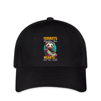 Drôle d’amant furet belette mammifère animal - Casquette Flexfit - noir - Devant
