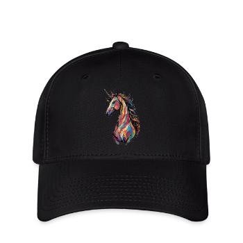 Licorne colorée, mystique-magique, majestueuse - Casquette Flexfit - noir - Devant