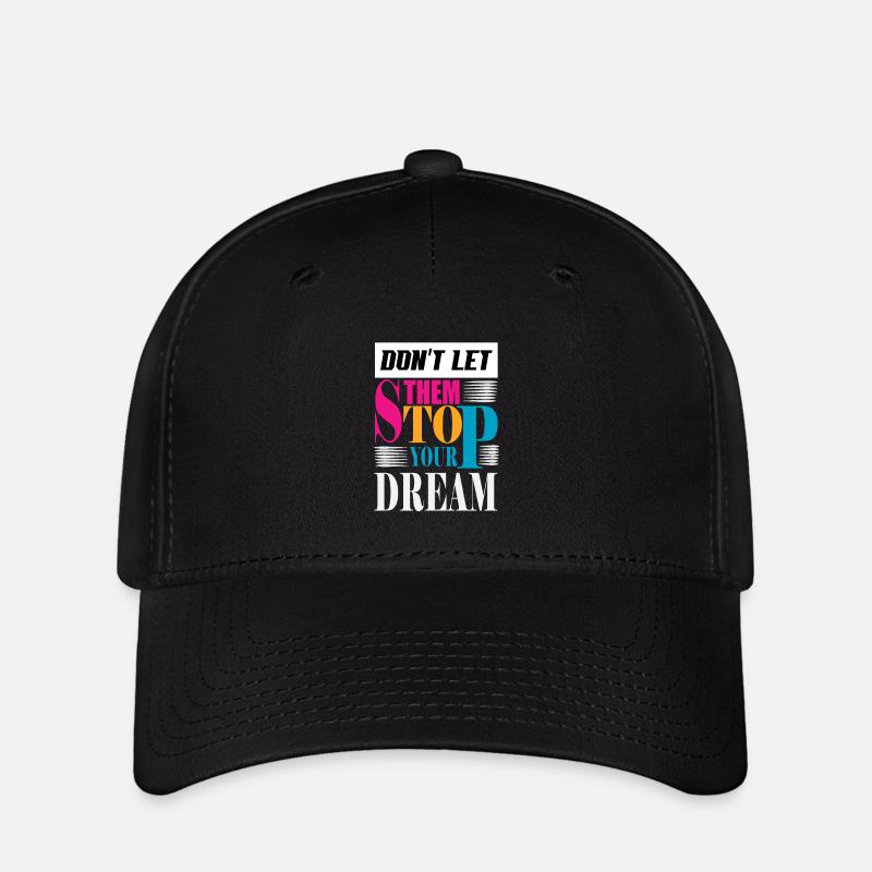DON T LET THEM - Casquette Flexfit - noir