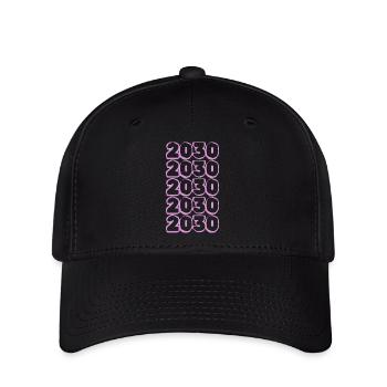 Purple 2030 - Flexfit Cap - black - Front