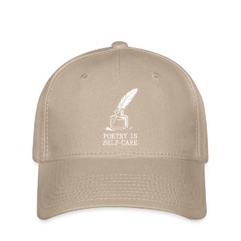 Poetry as Self-Care Quill - Flexfit Cap - khaki - Front