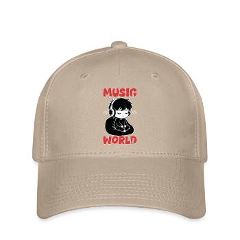 Musik auf der Welt Off Manga Zen Kopfhörer - Flexfit Cap - Khaki - Vorne