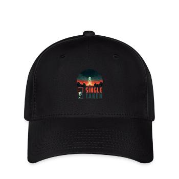 Single Or Taken - Funny Alien UFO Valentine's Day - Flexfit Cap - black - Front