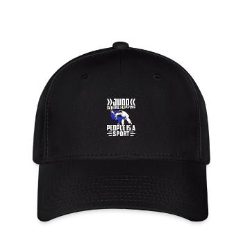 Judo where flipping People is a Sport - Flexfit Cap - black - Front