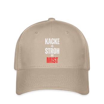 Caca + paille = excréments - Casquette Flexfit - kaki - Devant