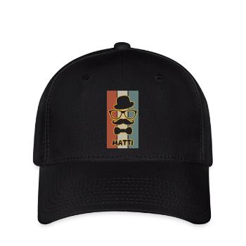 Matti comme nom - Casquette Flexfit - noir - Devant