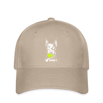 Doberman Ball Ball Junkie Dogs Wilsigns - Flexfit Cap - khaki - Front