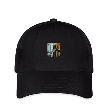 Retro Vintage Drawing - Flexfit Cap - Schwarz - Vorne