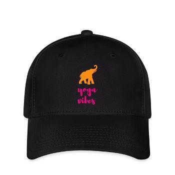 Yoga Vibes Elephant Meditation Quotes India - Flexfit Cap - black - Front