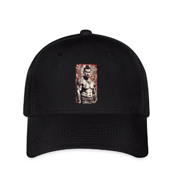 Tattoo Street Fighter Japon Design urbain - Casquette Flexfit - noir - Devant