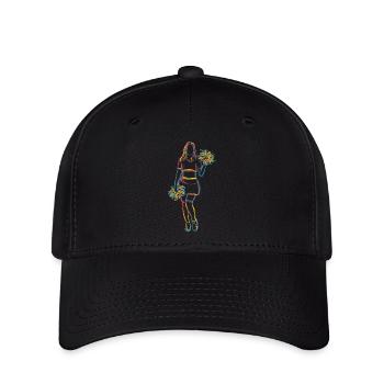 Croquis de pom-pom girl - Casquette Flexfit - noir - Devant