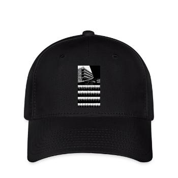 Gare routière de Preston - Brutalisme britannique - Casquette Flexfit - noir - Devant