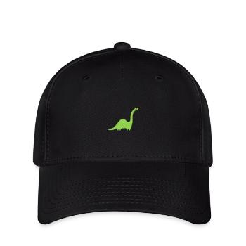 Dino Langhals - anpassbare Motivfarben - Flexfit Cap - Schwarz - Vorne