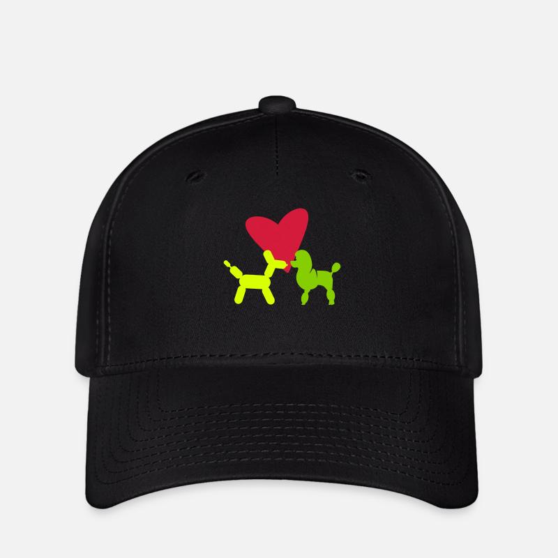 A small dotted heart - Flexfit Cap - black