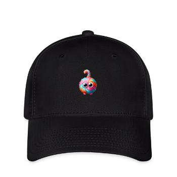 Buntes Regenbogen Süssigkeiten Monster - Flexfit Cap - Schwarz - Vorne