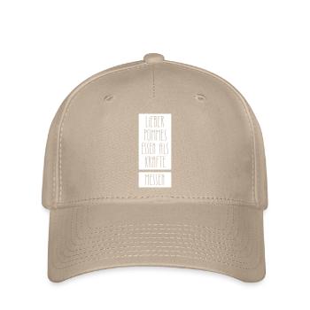 Lieber Pommes essen als Kräfte messen - Flexfit Cap - Khaki - Vorne