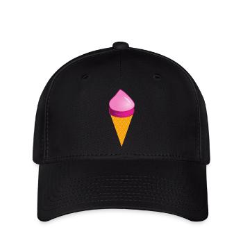 Ice Cream Ice Cream Strawberry Ice Cream Summer Festival - Flexfit Cap - black - Front